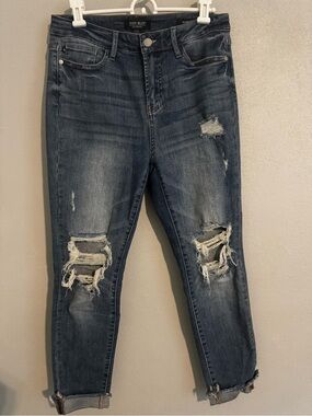 Judy Blue Distressed Boyfriend Fit Jeans